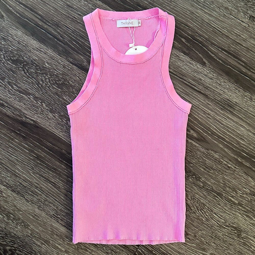 Thanne Ribbed High Neck Tank New